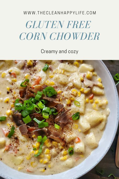 Low Fodmap Corn Chowder, Keto Corn Chowder, Gluten Free Chicken Corn Chowder, Gluten Free Chowder, Gluten Free Crock Pot Soup, Gluten Free Corn Chowder Recipe, Gluten Free Corn Chowder, Corn Chowder Healthy, Sweetcorn Chowder