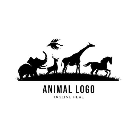 Safari Logo, Wildlife Logo, Animal Conservation, Wildlife Safari, Animal Logo, Logo Design Inspiration, Premium Vector, Graphic Resources, Logo Design