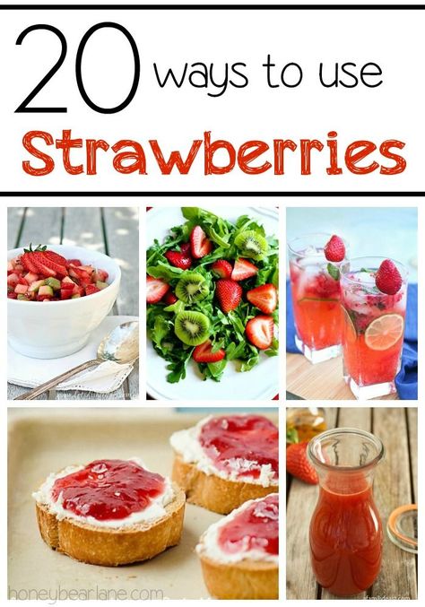 20 Ways To Use Strawberries #strawberries #dessert #healthyrecipes Use Up Zucchini, Recipe Strawberry, Harvest Time, Disease Prevention, Fresh Strawberries, All Food, Perfect Timing, Yummy Sweets, Summer Treats