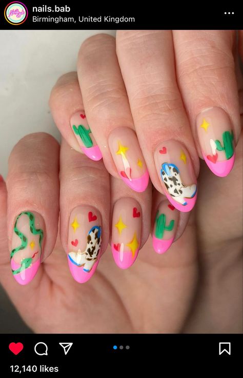 Cowboy Nails, Nail Vibes, Western Nails, Rose Nail Art, Nail Design Inspiration, Rose Nails, Colorful Nail Designs, Nail Shop, Cowboy Boot