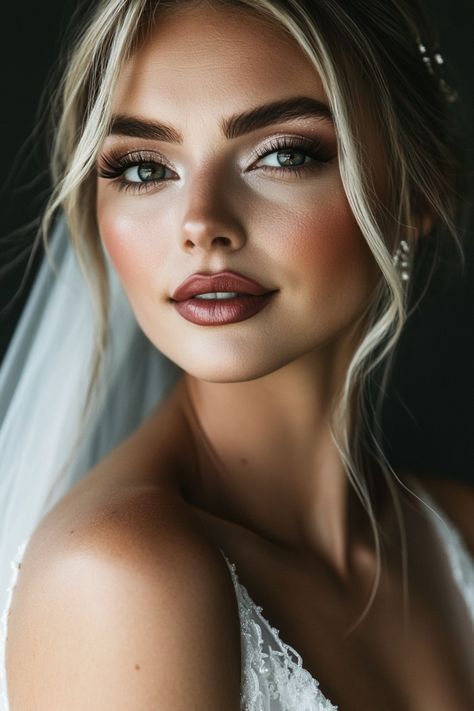 Be the ultimate glamorous bride with these 74 luxe bridal makeup ideas! Featuring smoky eyes, bold lips, and radiant finishes, these styles create unforgettable wedding day looks. Be picture-perfect with these trending ideas. Discover them all now! #weddingmakeuptrends #luxurybride #bridalglow Makeup Bold Lip, Glam Bride Makeup, Glam Bridal Makeup, Wedding Day Looks, Bridal Makeup Ideas, Makeup Bold, Glam Bride, Date Night Makeup, Bridal Eye Makeup