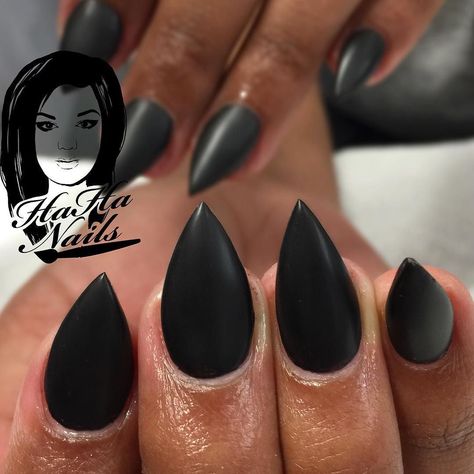 Short stiletto with matte black #stilettos #nails #almonds #mattenails #nailswag #nailstagram #nailporn #nailprodigy #hudabeauty #fiercesociety #swannails #nailsmagazine #nails2inspire #nailart #hahanails #matte #hairandnailfashion #acrylic #manicure by haha_nails_ Space Goddess, Stilettos Nails, Nails With Black, Acrylic Manicure, Stiletto Nails Short, Short Stiletto, Black Stiletto Nails, Black Manicure, Matte Nails Design