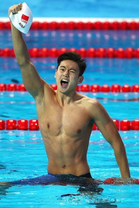 21 Hot Male Olympians Competing in Rio - Hottest Athletes at the Rio Olympics Ning Zetao, Male Swimmers, Professional Swimmers, Olympic Swimming, Olympic Swimmers, Rio Olympics, Handsome Asian Men, Hot Asian Men, Olympic Athletes