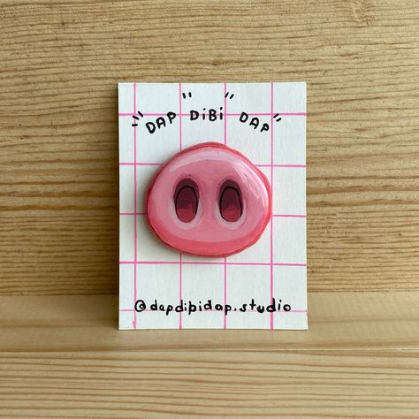 Pig Nose, Brooch Handmade, Brooches Handmade, Dry Clay, Air Dry Clay, Pin Badges, Air Dry, Ships, Pins