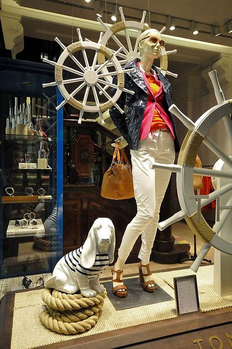 Fashion Window Display, Store Window Displays, Visual Merchandising Displays, Pirate Fashion, Window Display Design, Retail Windows, Store Windows, Retail Design Blog, Merchandising Displays