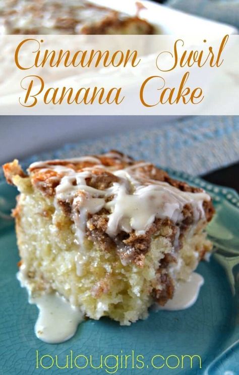 Glaze Frosting, Damn Delicious Recipes, Cinnamon Swirl Coffee Cake, Cinnamon Swirl Banana Bread, Cinnamon Swirl Cake, Banana Coffee Cakes, Honey Cake Recipe, Animal Snacks, Swirl Cake