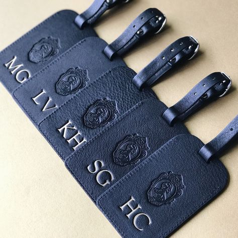 Employee Gifts Leather Luggage Tags | Add your company logo AND the recipient's monogram for the perfect employee gift. Volume discounts available. Leather Corporate Gift Ideas, Company Gifts For Clients, Company Gifts For Employees, Business Gifts For Clients, Corporate Gifts For Employees, Corporate Gift Ideas, Bag Tag, Company Gifts Business, Corporate Gifting