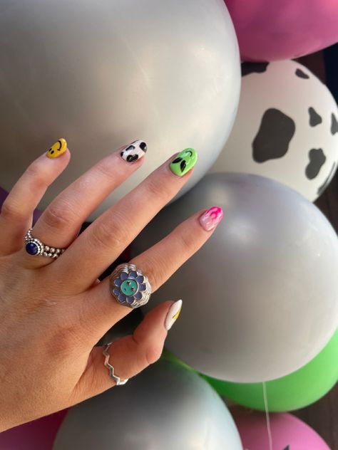 Space Cowgirl Nail Ideas, Space Cowboy Nails, Space Cowgirl Nails, Cowboy Nails, Nails Trend, Space Cowgirl, Space Cowboy, 27th Birthday, Goth Nails