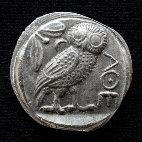 Bird Background, Ancient Greek Coin, Greek Coins, Design Geometric, Ancient Greek, Vector Design, Athens, Photo Image, Coin