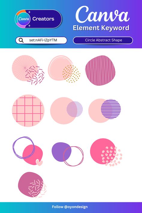 Canva Elements Keyword | Circle Abstract Shape | set:nAFi-lZpYTM | Author : Daffa Art Studio ------- Curated with ❤️ by @oyondesign ------- #canva #element #keyword #canvaelement #canvaelementkeyword #template #circle #abstract #shape Circle Abstract, Canva Elements Keyword, Canva Element Keyword, Canva Element, Abstract Shape, Canva Elements, Profile Page, Abstract Shapes, Art Studio