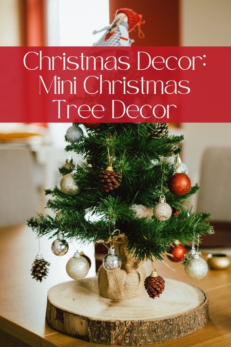 Christmas Decor: Mini Christmas Tree Decor Mini Christmas Tree Ideas Decoration, Dollar Tree Christmas Tree Ideas, Mini Christmas Tree Decor, Mini Christmas Tree Ideas, Dollar Tree Christmas Tree, Mini Christmas Trees, Light Up Tree, Small Christmas Tree, Tinsel Tree