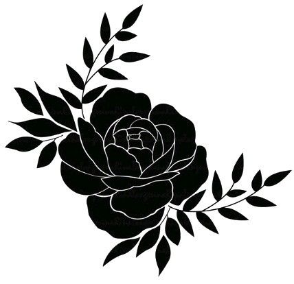 Solid Black Rose Tattoo, Black Flower Tattoo Design, Black Rose Cover Up Tattoo, Silouette Tattoo Black, Small Solid Black Tattoo, Easy Cover Up Tattoos, Blackout Rose Tattoo, Solid Black Tattoo Cover Up, Black Flower Tattoo Cover Up