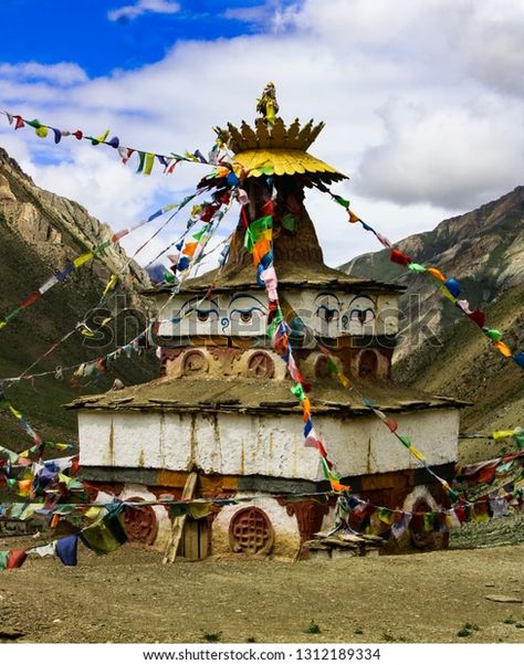 Chortens Iconic Buddhist Structures Seen Dolpa Stock Photo (Edit Now) 1312189334 Buddhist Art, Photo Library, Religious Art, Buddhism, Nepal, Trekking, Travel Destinations, Beautiful Places, Travel Photography