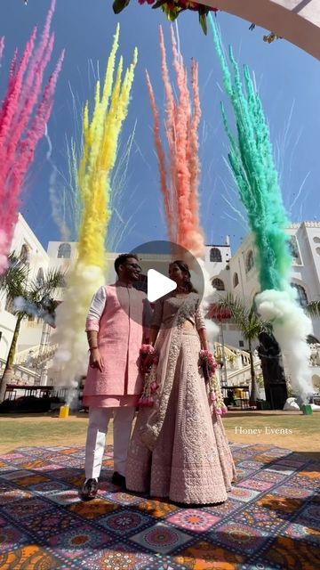 Honey Events on Instagram: "Life is a collection of moments, and this event is definitely one of them.
#teamhoneyevents 
Event @honey_events_ 
Design @jai_hariyani 
Venue @rchandrapalace 
Sfx @jaipur_bride_groom_entry @n.r_entry_concept_fireworks 
Host @anchor.rj.gaurav 

@weddingbazaarofficial @weddingsutra @wedmegood  @weddecor.in @weddingbridgeofficial @weddingz.in" Bride And Groom Entry, Bride Groom Entry, Groom Entry, Events Design, Desi Wedding, Islamic Pattern, Instagram Life, Most Romantic, Event Design