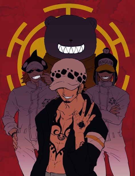 Anime: One Piece #anime #manga #art #artwork #fanart #animeboy Pirate Images, Heart Pirates, Ace And Luffy, One Piece 1, Trafalgar Law, One Piece Drawing, One Piece Images, One Piece Fanart, One Piece Luffy