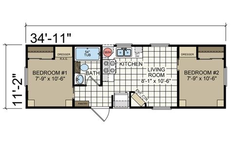 Rv Floor Plans, Mobile Home Floor Plans, Park Model Rv, Modular Home Floor Plans, Tiny Living Space, Park Model Homes, Small Cottage Homes, Small House Floor Plans, Mobile Homes For Sale