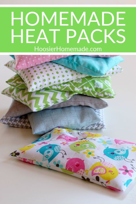 How To Make Heat Packs, Homemade Market Ideas, Wheat Bags Diy How To Make, Heat Packs Homemade, Diy Heat Pack, Rice Heat Pack, Diy Heating Pad, Rice Heating Pads, Heat Bag