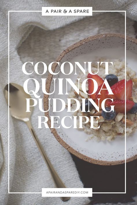 coconut-quinoa-pudding-recipe Quinoa Pudding, Coconut Milk Pudding, Quinoa Oatmeal, Coconut Quinoa, High Fiber Breakfast, Coconut Pudding, Coconut Milk Recipes, Honey Almonds, Low Sugar Recipes