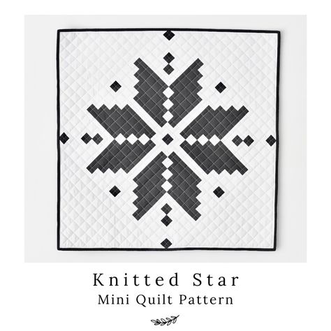 Knitted Stars Quilt Free Pattern, Knitted Star Quilt Pattern Free, Knitted Star Quilt Pattern, Knitted Star Quilt, Knitted Star, Unique Quilt Patterns, Unique Quilt Pattern, Quilt Pattern Free, Star Quilt Pattern