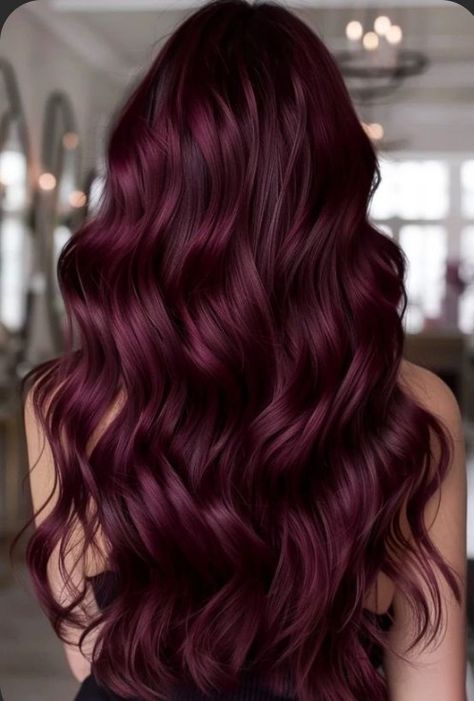 Chocolate Cherry Brown Hair, Dark Cherry Hair Color, Cherry Red Hair Color, Hair Styles To Try, Cherry Brown Hair, Pelo Color Vino, Brown Hair Ideas, Violet Hair Colors, Cherry Hair Colors