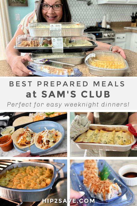 Need a delicious dinner quick? These 5 Sam's Club prepared meal options can be a lifesaver on busy evenings and are family approved! #samsclub #mealprep #dinnerideas #easydinnerideas #preparedfoods #preparedmeals #cookingtips #cookinghacks #dinnerhacks Dinner Ideas Sams Club, Sams Club Family Meals, Sams Club Meal Prep Shopping Lists, Target Recipes Meals, Sams Club Meal Plan Healthy, Sam's Club Meal Prep, Sams Meal Prep, Restaurant Meal Prep, Sams Club Healthy Meals