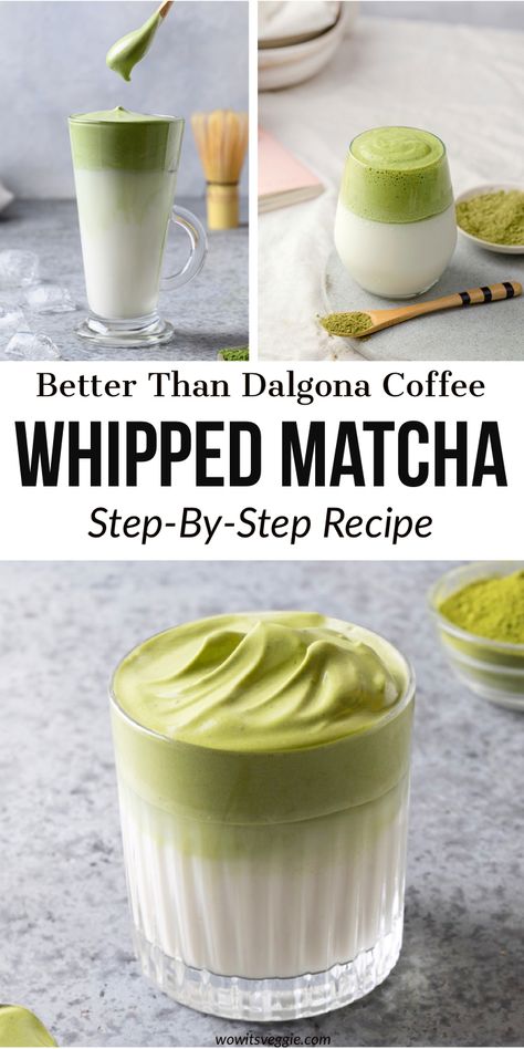 Whipped Matcha, Matcha Drink Recipes, Matcha Green Tea Recipes, Matcha Latte Recipe, Tea Drink Recipes, Green Tea Recipes, Matcha Drink, Matcha Recipe, Coffee Drink Recipes