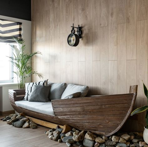 Boat Furniture, Sailing Decor, Boat Bed, Beachy Room, Boat Decor, Beige Living Rooms, Showroom Interior Design, Door Entryway, Beach House Design