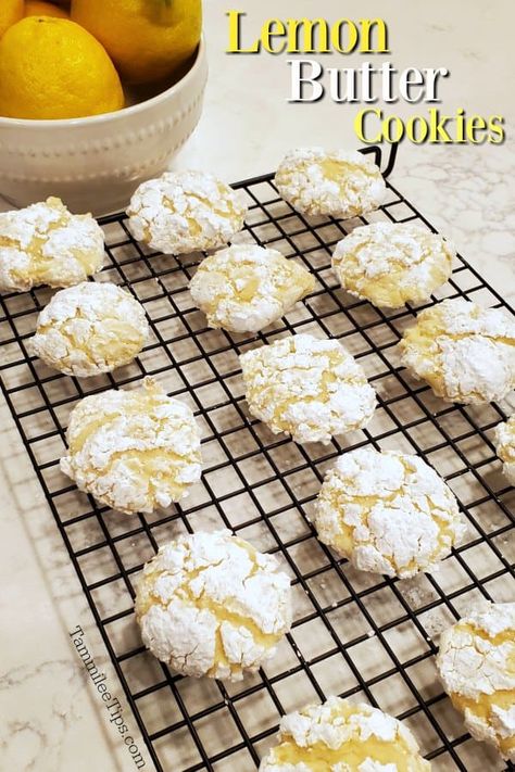 Easy Lemon Butter Cookies that taste amazing! These cookies are simple and made from scratch. They taste amazing and are great for Spring, Christmas or any day of the week. Lemon Butter Cookies Recipe, Lemon Butter Cookies, Lemon Cheesecakes, Lemon Cream Cake, Bar Desserts, Lemon Poppyseed Bread, Lemon Dessert, Lemon Bars Recipe, Blueberry Lemon Cake