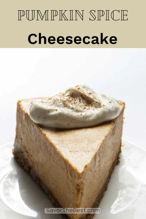 What better way to embrace autumn than with our Pumpkin Spice Cheesecake? It combines the creamy texture of a classic cheesecake with the beloved, warm spices of the season, all nestled on a subtly spiced graham cracker crust. Smooth Cheesecake, Traditional Cheesecake, Spice Cheesecake, Pumpkin Spice Cheesecake, Classic Cheesecake, Salty Cake, Spiced Pumpkin, Pumpkin Flavor, Fancy Desserts