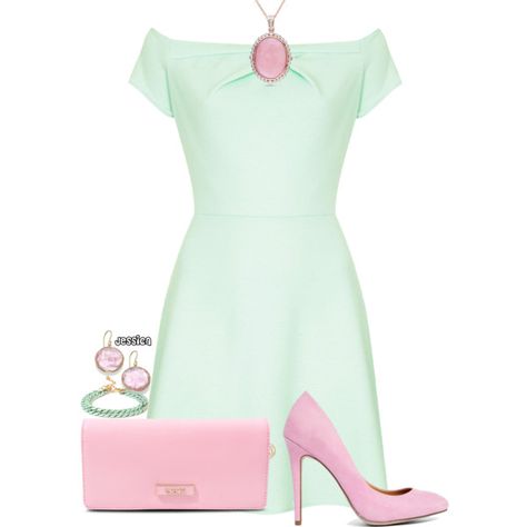 . Collored Outfit, Green Wardrobe, Mint Green Outfits, Mint Outfit, Green Dress Outfit, Clothes Combinations, Ideas De Outfits, Green Outfits, Hollywood Dress