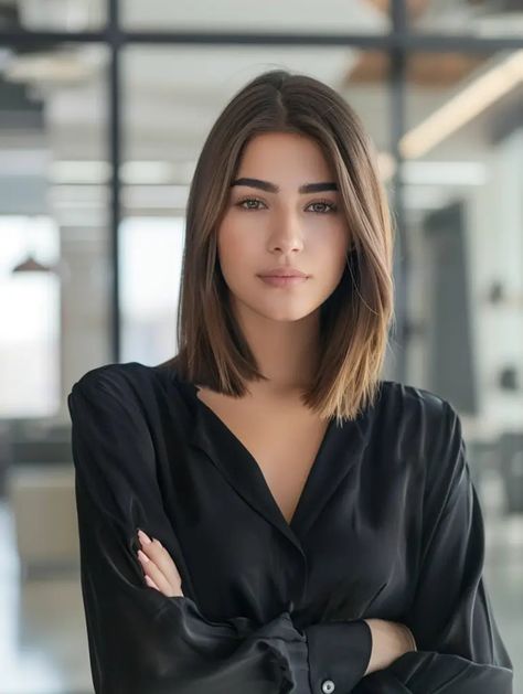 Discover 42 Stunning Shoulder-Length Long Bob Haircuts for Every Hair Type and Face Shape One Length Haircuts, One Length Hair, Long Bob Haircuts, Short Straight Hair, Shoulder Length Hair, Long Bob, Shoulder Length, Bobs Haircuts, Face Shapes