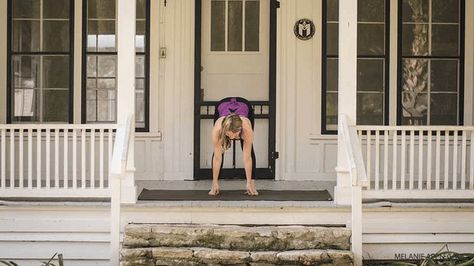 Leah Cullis performs Big Toe Pose Leg Lifts. Tone Glutes, Baptiste Yoga, Toned Glutes, Crescent Lunge, Cow Face Pose, Bridge Pose, Thigh Muscles, Deep Breathing Exercises, Yoga Journal