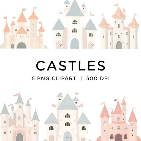 Pastel Png, Castle Png, Castle Vector, Princess Clipart, Princess Castle, Fairy Princess, Fairy Princesses, Pretty Prints, Planner Organization