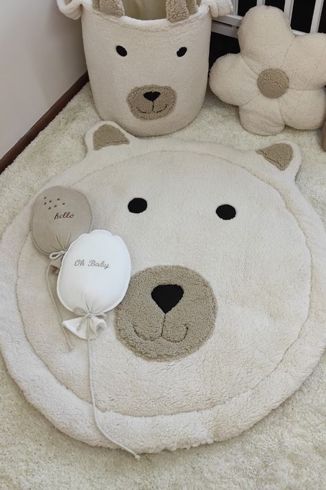 Teddy Bear Nursery, Letter Pillows, Bear Rug, Bear Nursery, Activity Mat, Baby Play Mat, Baby Comforter, Nursery Room Decor, Teddy Bear Plush