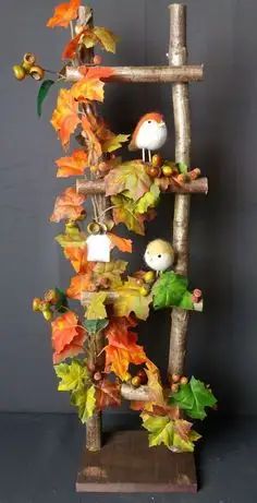 40+ Fall Decorating Ideas for a Cozy Autumn Season - Dengarden Autumn Leaves Craft Decor, Autumn Craft Decoration, Dekoratívne Vence, Fall Decor Diy Crafts, Decoration Vitrine, Fall Arts And Crafts, Fall Outdoor Decor, Fall Halloween Crafts, Fall Crafts Diy