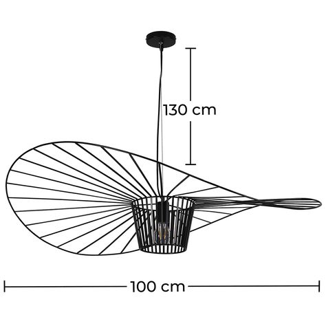 Lampe à suspension verticale 100cm - Métal Decorative Ideas, Garden Tools, Design