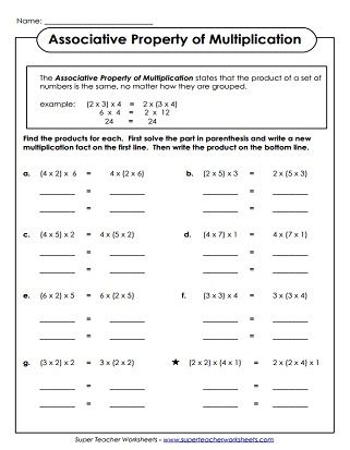 Properties of Multiplication Worksheets Grade 6 Multiplication Worksheet, Properties Of Multiplication 3rd Grade, Associative Property Of Multiplication, Associative Property Of Multiplication Activities, Associative Property Of Multiplication Anchor Chart, Associative Property Of Multiplication 3rd Grade, Distributive Property Of Multiplication, Commutative Property Of Multiplication, Pre Algebra Worksheets