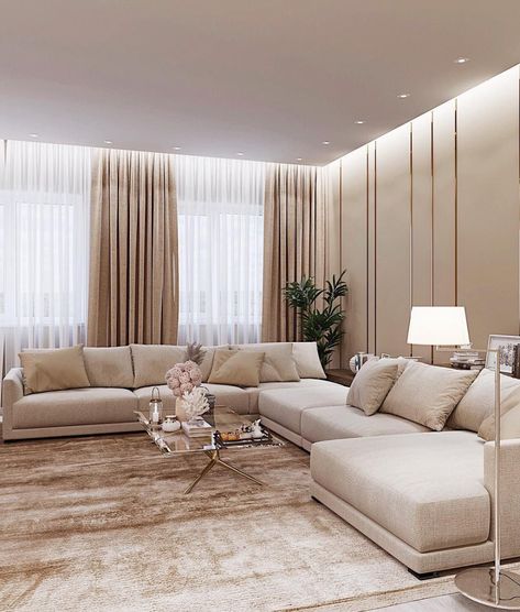 Classy Living Room, Beige Living Rooms, Living Room Sofa Design, Luxury Dining Room, Living Room Design Decor, Home Design Living Room, Elegant Living Room, Living Room Decor Modern, Decor Home Living Room