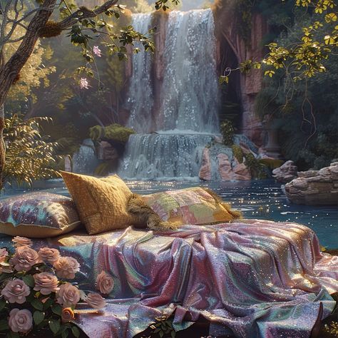 Which bed would you sleep in? 😴✨ . . . . #aiart #digitalart #aiartcommunity #aiartwork #aiartist #bed #whatwouldyouchoose Fairytale Furniture, Fantasy Bed, Fantasy Bedroom, Fantasy Love, Outdoor Bedroom, Venue Ideas, Beautiful Bedding, Outdoor Bed, Wedding Venue