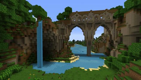 High Bridge Minecraft Diy Crafts, Villa Minecraft, Minecraft Texture Pack, Construction Minecraft, Mine Minecraft, Minecraft Village, Minecraft World, Minecraft Structures, Minecraft Castle