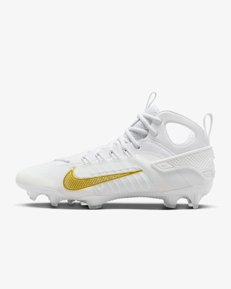 Nike Huarache 9 Elite LAX Lacrosse Cleats. Nike.com College Lacrosse, Lacrosse Cleats, The Cage, The Rack, Us Man, Nike Huarache, The 8, Lacrosse, Gold Style