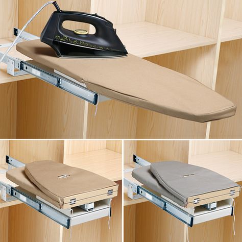 Hidden Table, Pull Out Ironing Board, Folding Ironing Boards, Ironing Boards, Folding Beds, Clothes Drying Racks, Iron Table, Laundry Room Ideas, Ironing Board