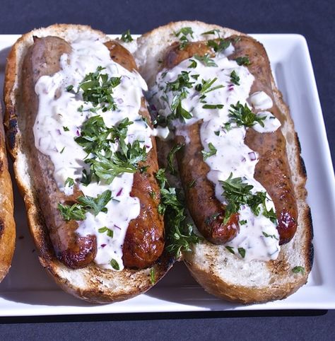 Tailgate Recipes - Open Faced Smoked Sausage Sandwiches