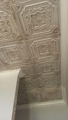 Decorative Ceiling Panels, Shipping Furniture, Molding Ceiling, Ceiling Options, Faux Tin Ceiling, Faux Tin Ceiling Tiles, Faux Tin, Basement Ceiling, Tin Ceiling Tiles