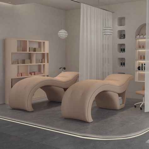 🍃Cozy Beauty Bed for Facial Spa and Eyelash Extension✨ Unique and Patent Design❤️ #benoravo @benoravo… | Instagram Curved Lash Bed, Lash Beds, Facial Bed, Lash Bed, Spa Room Decor, Lash Studio, Lash Salon, Spa Room, Salon Ideas