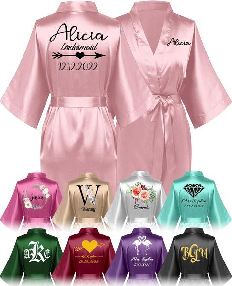 Robe Pajamas, Personalized Robes, Robes For Women, Women Gifts, The Bride, Wedding Gifts, Pajamas, For Women, Gifts