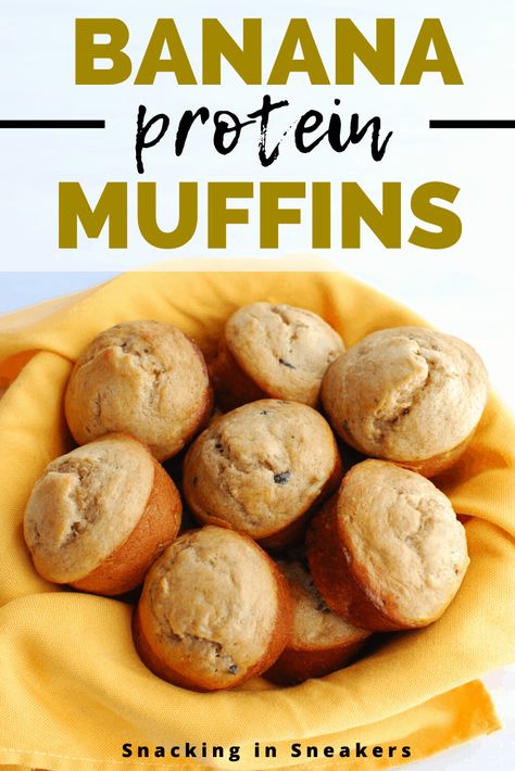 Fitness Snacks, Banana Protein Muffins, Banana Recipes Overripe, Baking With Protein Powder, Healthy Snack Recipe, Protein Banana Bread, Healthy Muffin, Protein Baking, Banana Protein