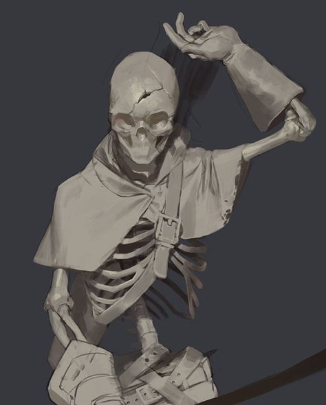 Skeleton Archer, 다크 판타지, 캐릭터 드로잉, American Beauty, Anatomy Art, Character Design References, Drawing Poses, Art Reference Photos, Art Reference Poses