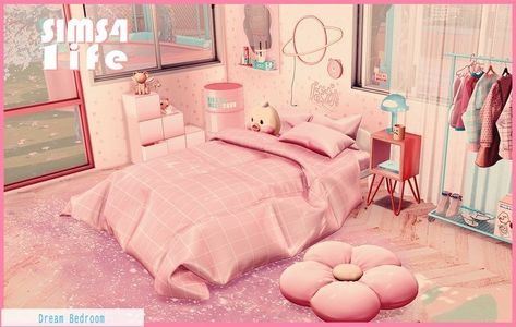 Sims 4 Cute Bed Cc, Sims 4 Sanrio Furniture, Sims 4 Kawaii Cc Furniture Bedroom, Ts4 Cc Furniture Bedroom Sets, Sims 4 Kawaii Cc Furniture, Pink Sims 4 Cc, Sims 4 Sanrio Cc, Sims 4 Furniture Cc Bedrooms, Bed Cc Sims 4