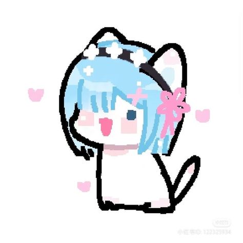 Cute Emoji, Cat Icon, Anime Monochrome, Digital Art Anime, Re Zero, Cartoon Profile Pics, Cute Profile Pictures, Anime Character Drawing, Cute Chibi